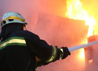 В Запорожской области во время пожара спасатели вытащили женщину из задымленной квартиры