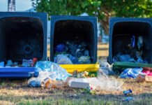 Пару на дороге остановили мусорные баки: дальше произошло «совсем непредсказуемое» (видео)