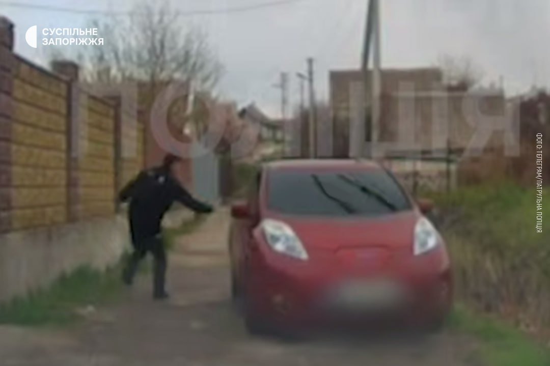 В Запорожье на полицейских во время задержания напал мужчина с топором (видео)