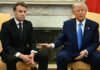 «До сих пор приходит в себя от удара»: Трамп посмеялся над Макроном из-за пощечины жены, когда речь шла об Иране (видео)