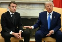 «До сих пор приходит в себя от удара»: Трамп посмеялся над Макроном из-за пощечины жены, когда речь шла об Иране (видео)