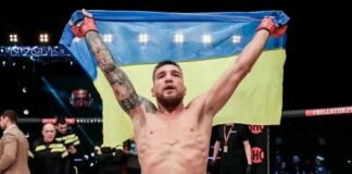 «Задушил» во втором раунде: украинец Ярослав Амосов одержал вторую победу в UFC (видео)