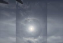Яркий круг вокруг Солнца: в Киеве зафиксировали оптический феномен (фото)