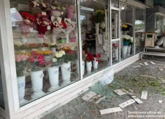 В Запорожье ранены две женщины из-за удара FPV по цветочным павильонам
