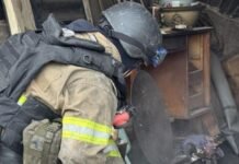 В Запорожской области спасатели потушили возгорание гаража, склада и домов